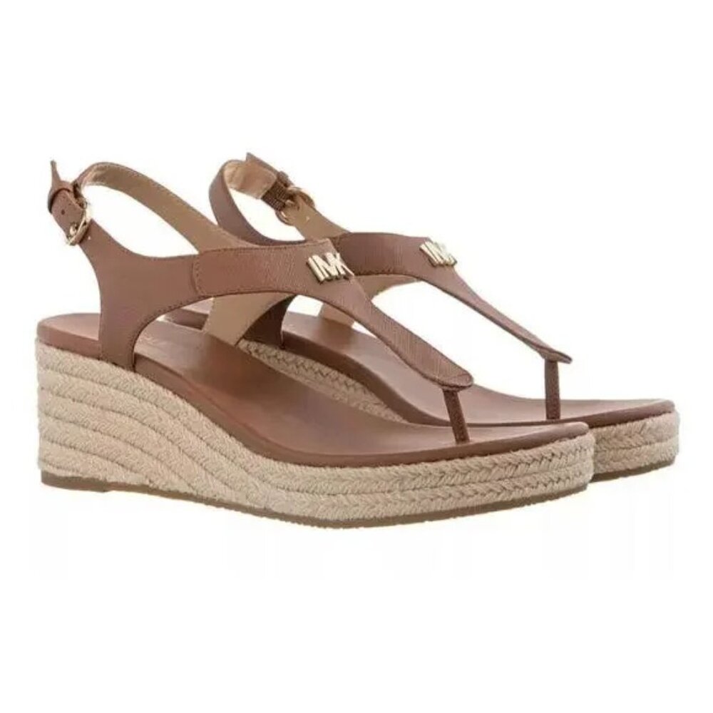 NEW MICHAEL KORS Women’s Laney Thong Wedge Sandal – Size 6 – Brown - Picture 4 of 8